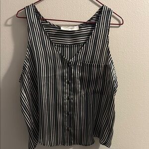 Striped Black and White Women's Top
